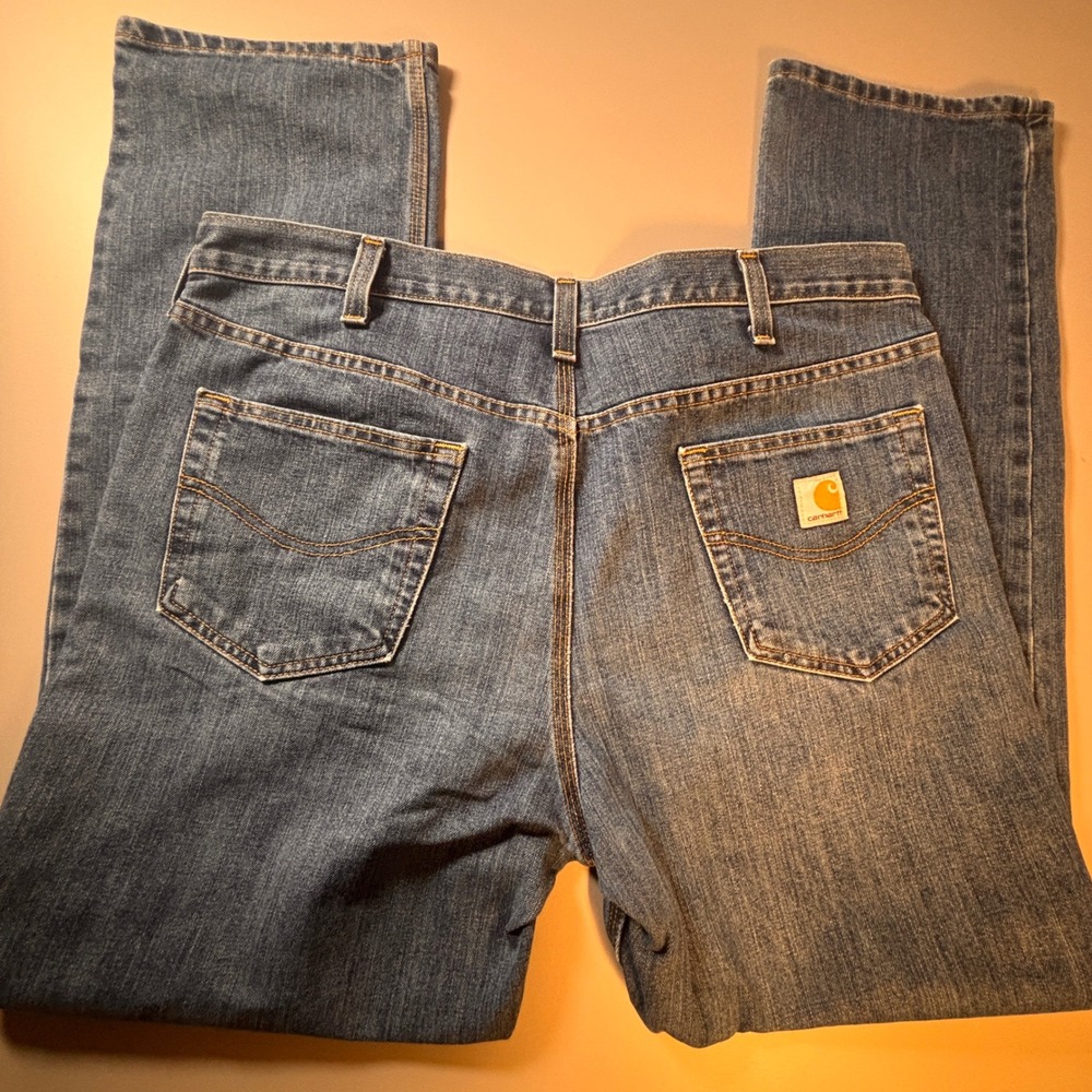 Carhartt Mens Straight‎ Traditional Fit Jeans 101496-420 Blue Denim 38x32